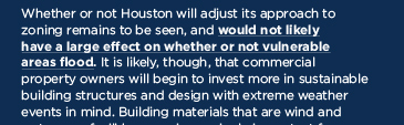 Would not likely have a large effect on whether or not vulnerable areas flood