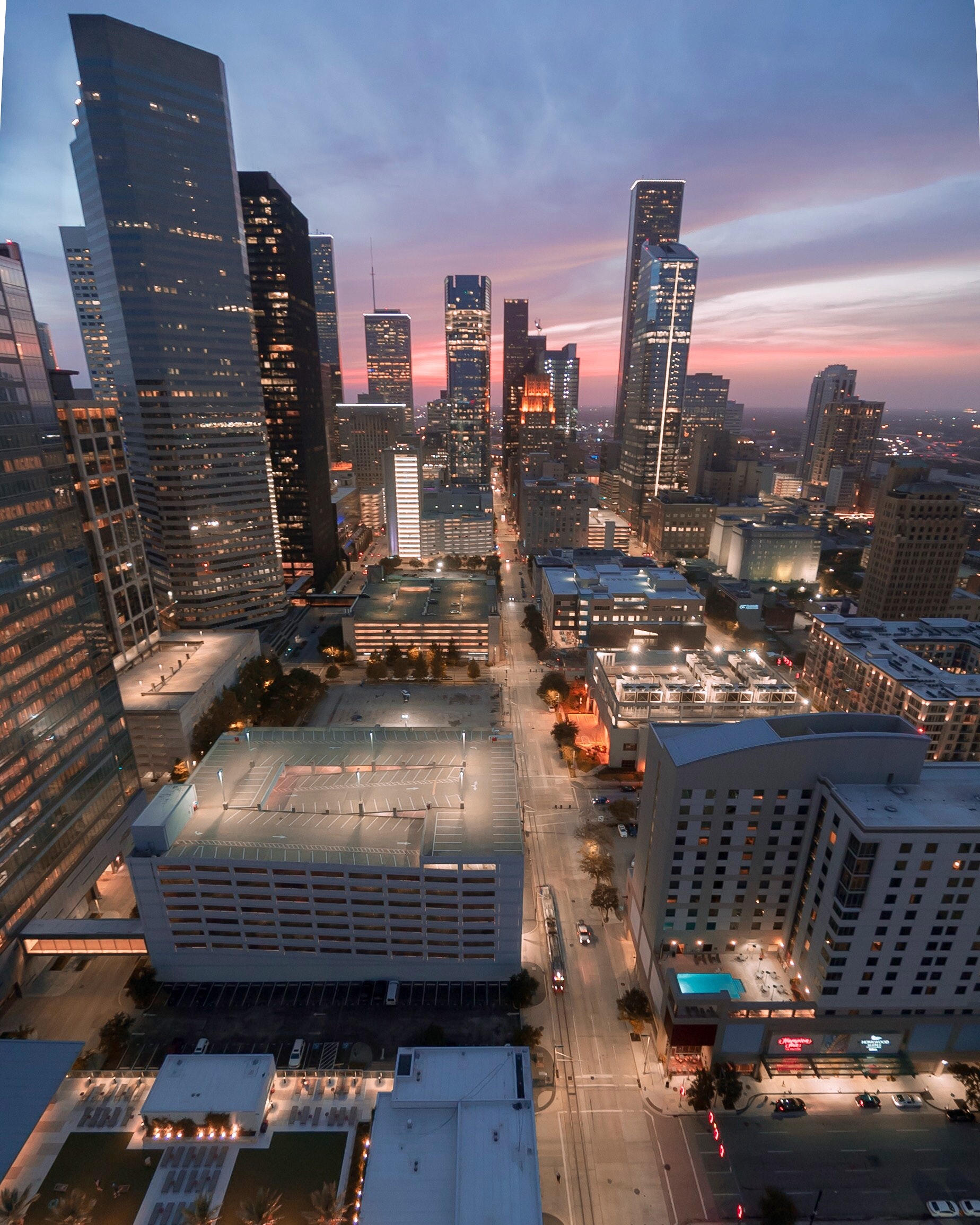 Sky view of buildings